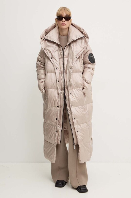 Μπουφάν με επένδυση από πούπουλα MMC STUDIO PL MILA μπεζ MILA.COAT