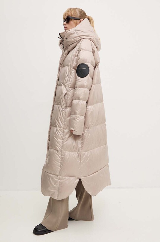 Μπουφάν με επένδυση από πούπουλα MMC STUDIO PL MILA MILA.COAT μπεζ