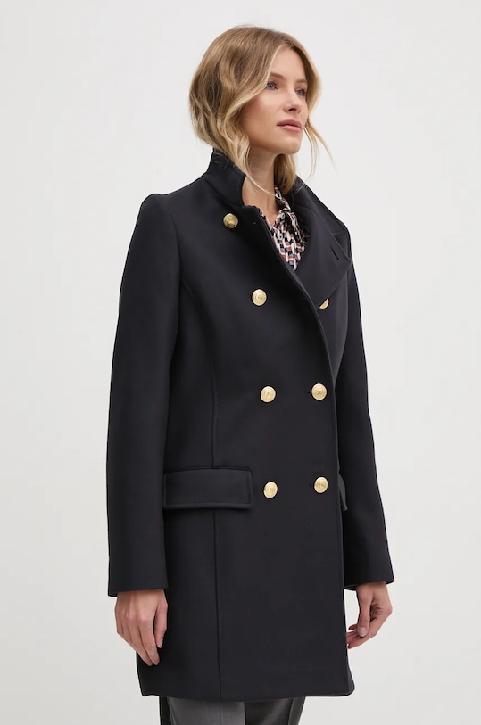 Vuneni kaput Tommy Hilfiger vuna mornarsko plava WW0WW42732