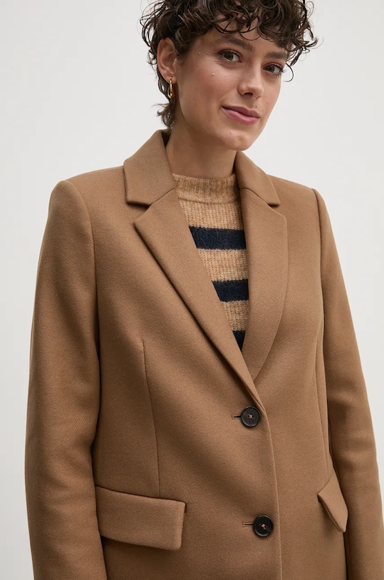 Vuneni kaput Tommy Hilfiger WW0WW42738 bež