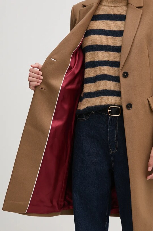Vlnený kabát Tommy Hilfiger WW0WW42738