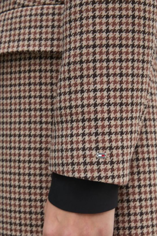 Παλτό από μείγμα μαλλιού Tommy Hilfiger WW0WW43195 μπεζ