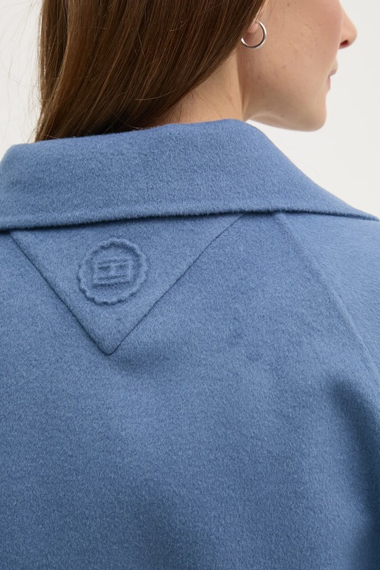 Tommy Hilfiger płaszcz wełniany WW0WW43603 niebieski