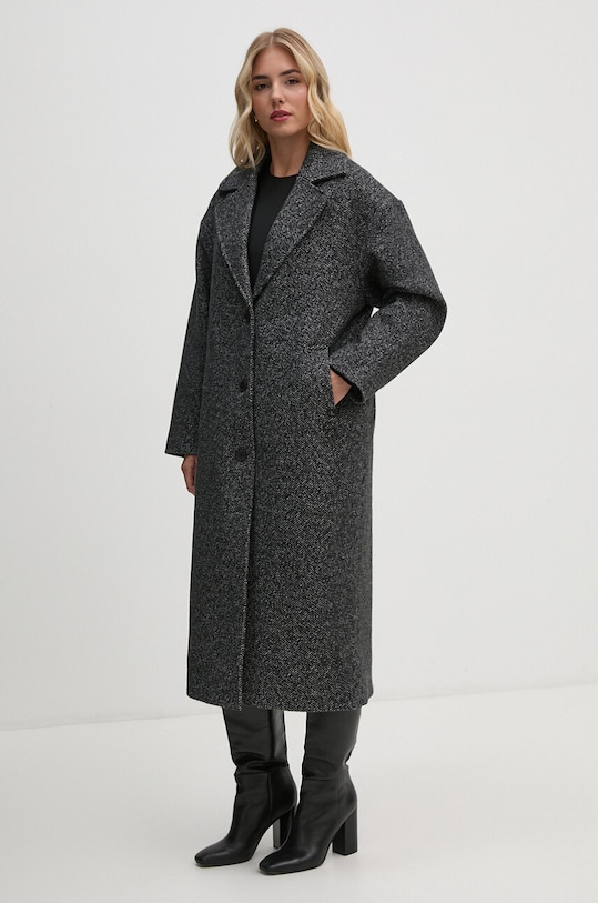 Calvin Klein Jeans palton de lana cu captuseala gri J20J224618