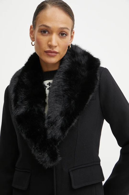 Вовняне пальто MICHAEL Michael Kors чорний 77B6781M12