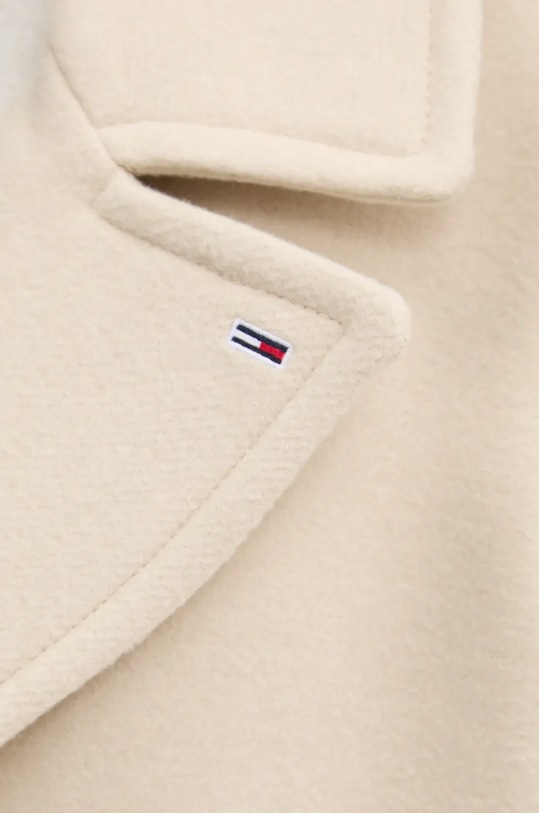 Пальто з домішкою вовни Tommy Jeans DW0DW19752 бежевий