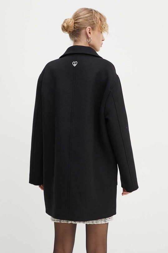 Odzież Moschino Jeans płaszcz wełniany 0612.8717 czarny