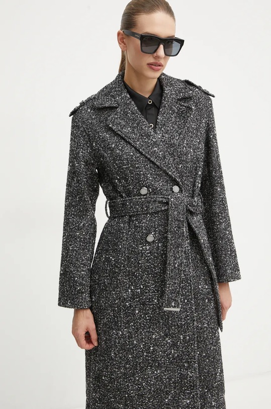 Kabát s prímesou vlny Morgan GINCO čierna GINCO