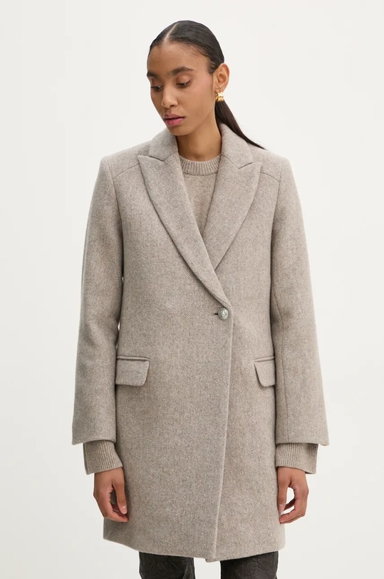 Vlněný kabát ZADIG&VOLTAIRE nezateplené béžová WWCO00219