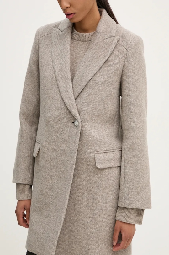 Vlněný kabát ZADIG&VOLTAIRE béžová WWCO00219