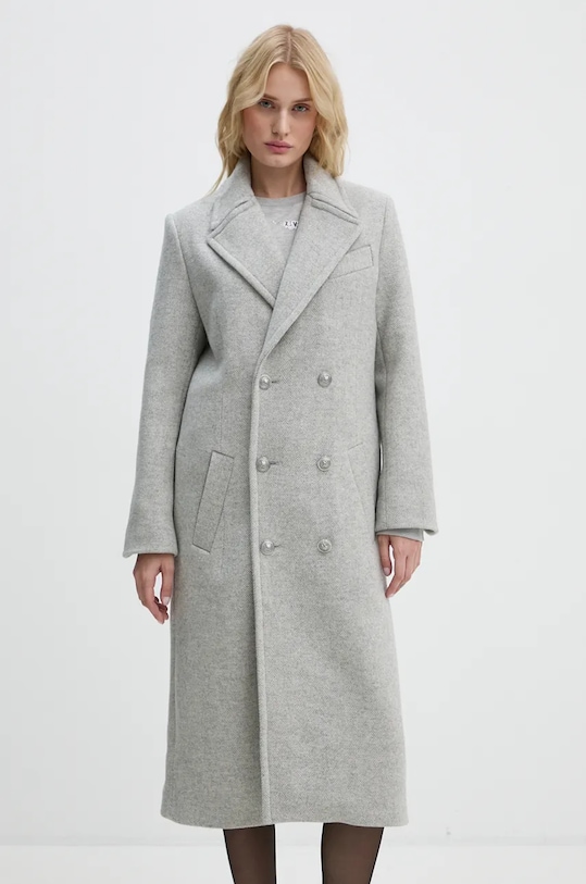 Vlněný kabát ZADIG&VOLTAIRE šedá WWCO00216