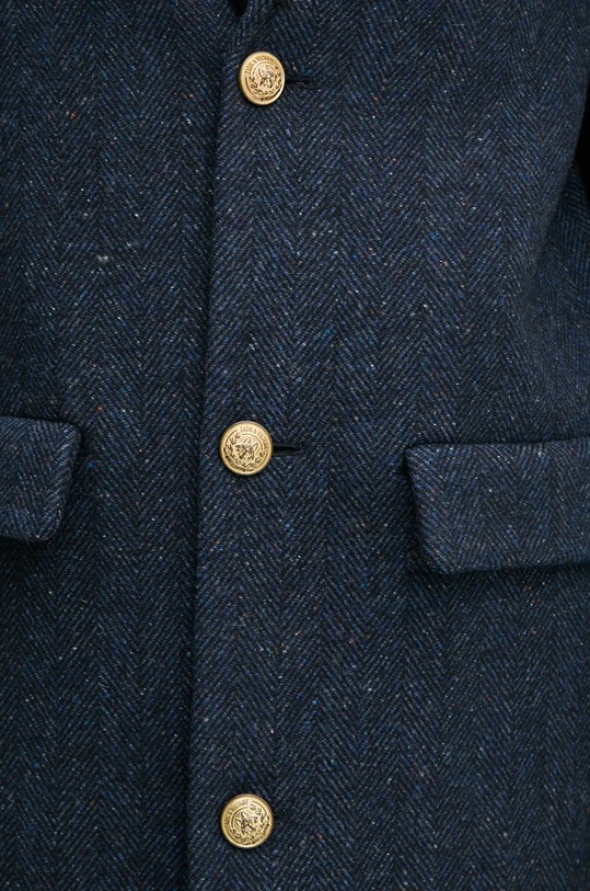 Vlněný kabát ZADIG&VOLTAIRE WWCO00217 námořnická modř