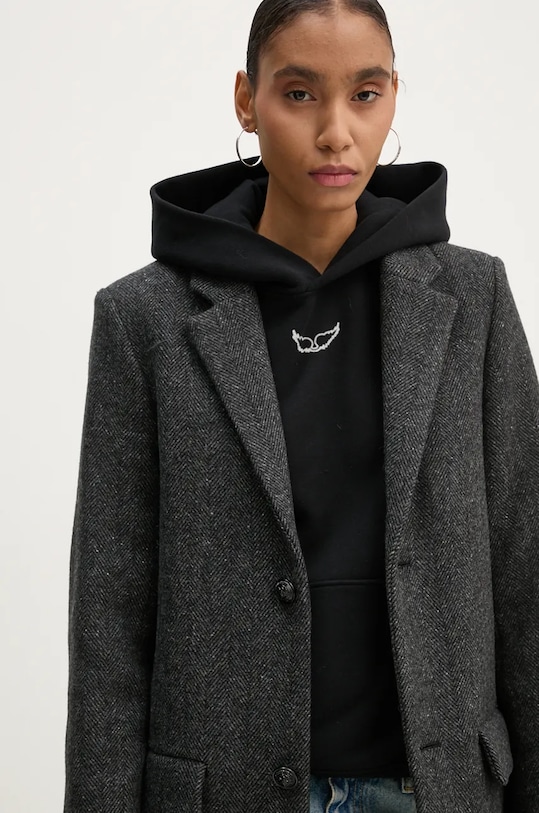 ZADIG&VOLTAIRE palton de lana gri WWCO00217
