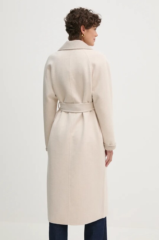 Одяг Вовняне пальто OUI 89837 бежевий