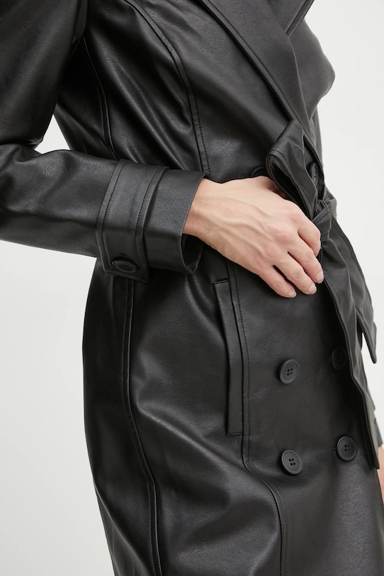 Bardot płaszcz VEGAN LEATHER 56210JB8 czarny