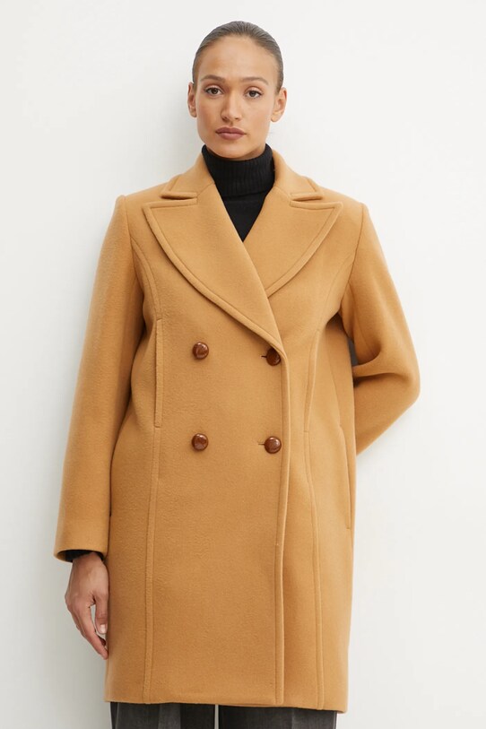 Вовняне пальто Patou CO0250183 коричневий AW24