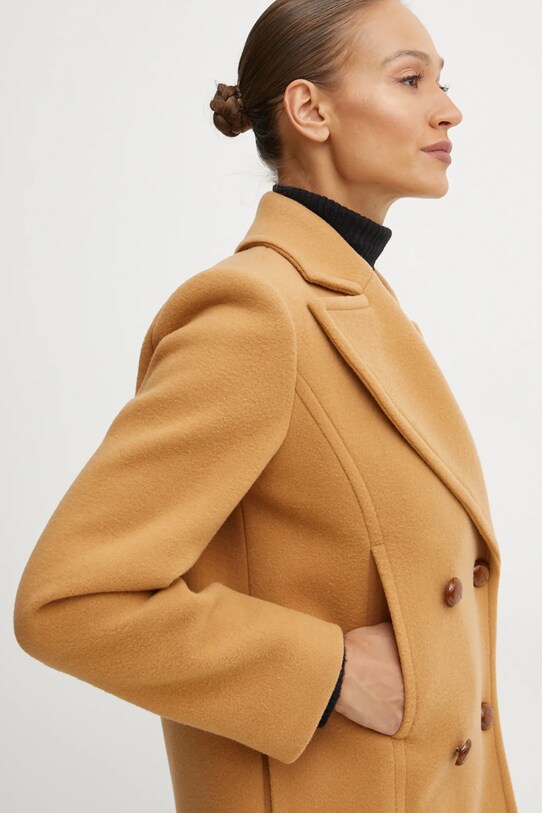 Patou płaszcz wełniany brązowy CO0250183