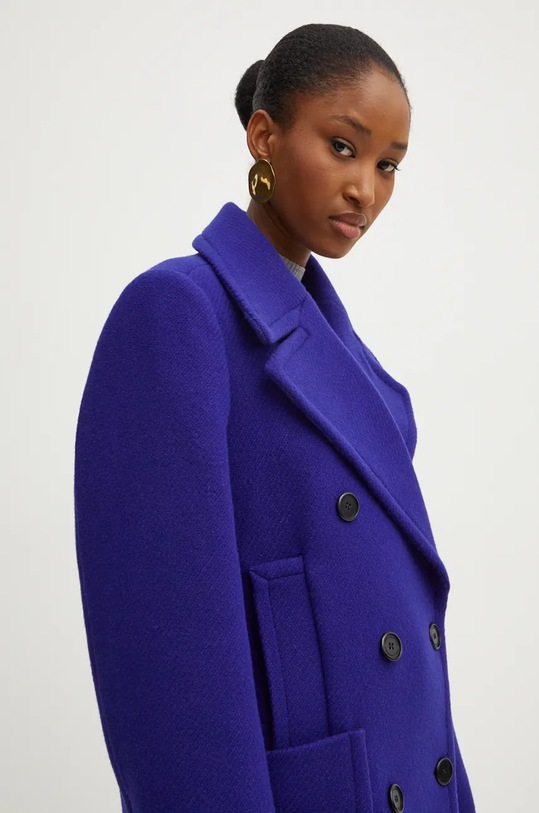 Karl Lagerfeld płaszcz wełniany fioletowy 246W1508