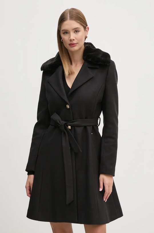 Gaudi palton din lana cu captuseala negru 421FD35005