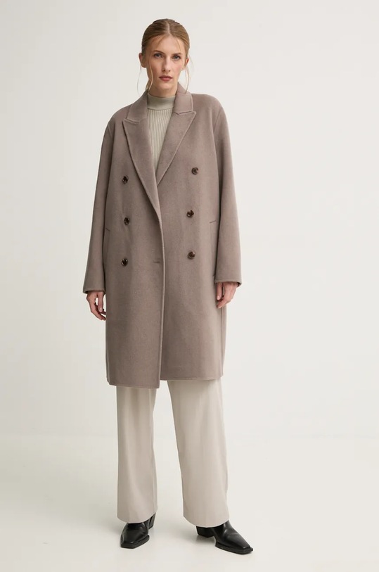 Vuneni kaput Theory O0801412 bež AW24