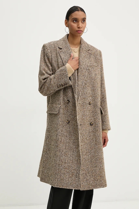Odzież A.L.C. płaszcz z domieszką wełny Tanner 1JAKT00904 beżowy