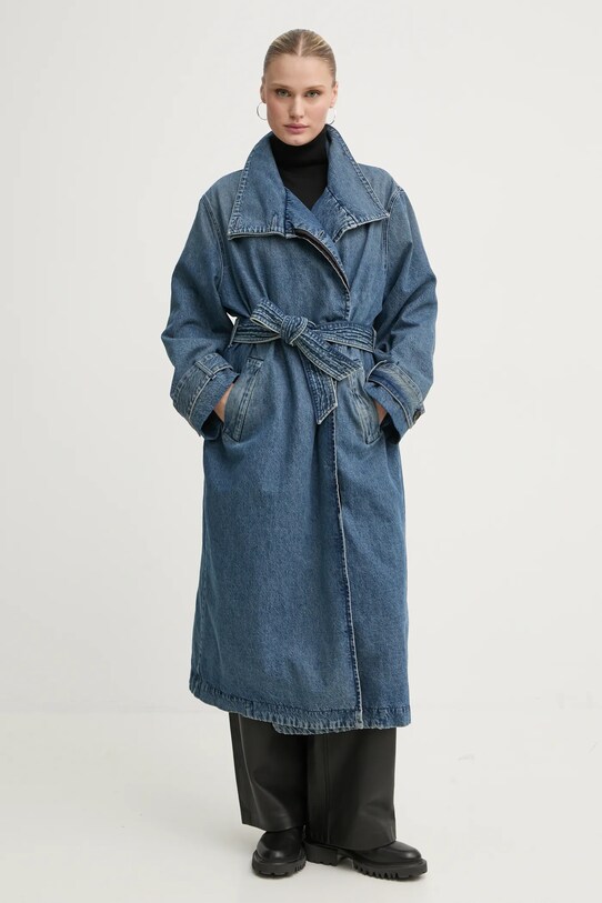 Won Hundred palton jeans 3442.15065 albastru AW24
