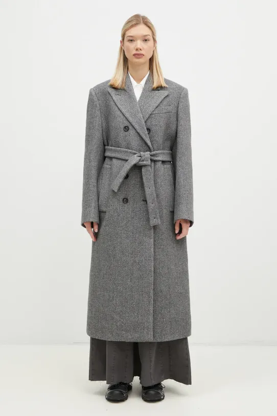 Vlněný kabát Sportmax Billy nezateplené šedá 2422016072600