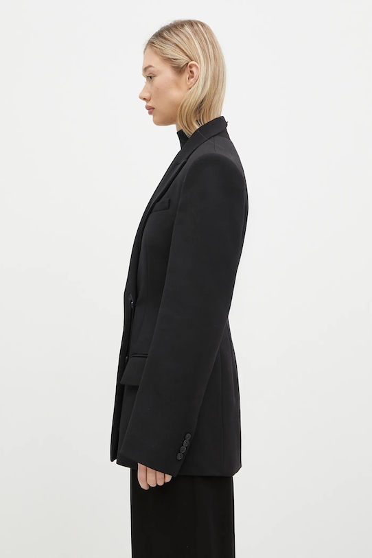 Sportmax marynarka wełniana Danzica 2422046014600 czarny AW24