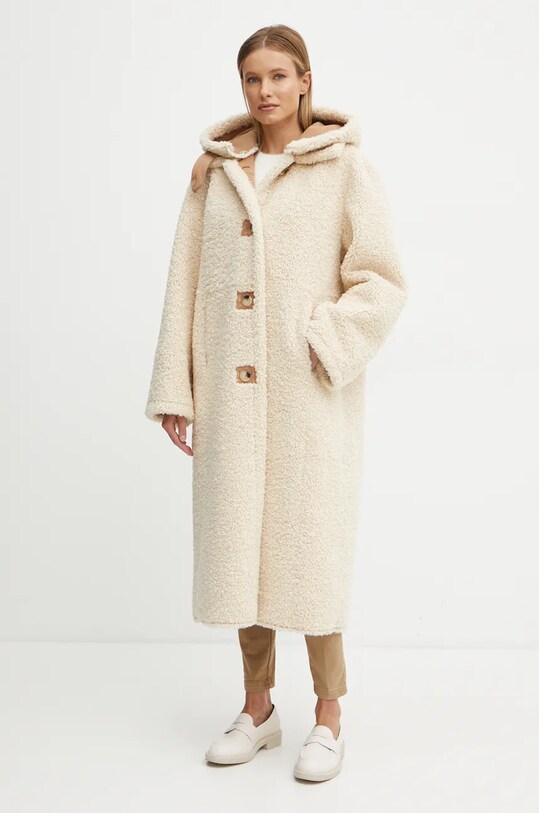 Odzież Forte Forte płaszcz 13200.mycoat beżowy
