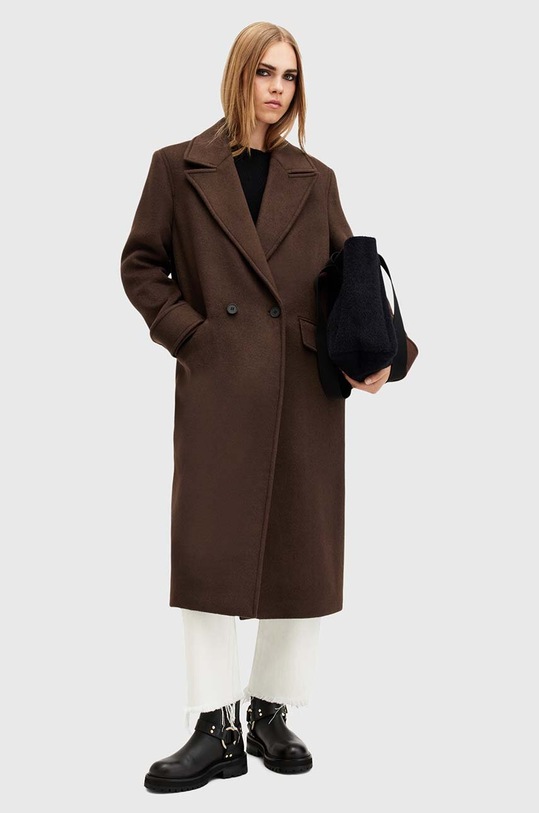 Kabát s příměsí vlny AllSaints MABEL COAT W006OZ