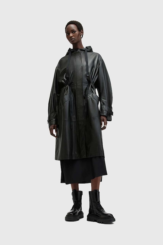 Δερμάτινο παλτό AllSaints KELSEA LEA COAT W028LB