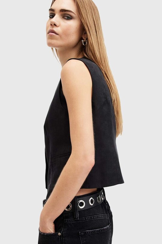 AllSaints vesta AVERIE TEN WAISTCOAT negru W028QC