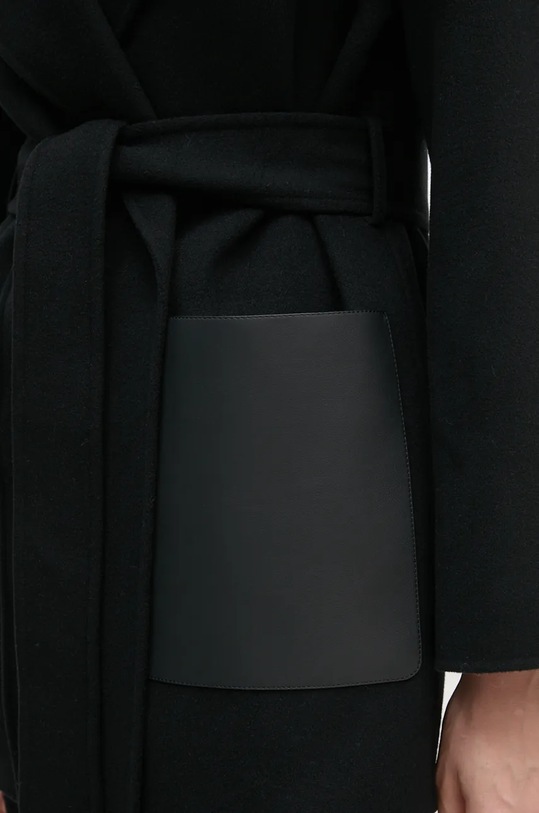 Vlněný kabát MACKAGE AZRA černá