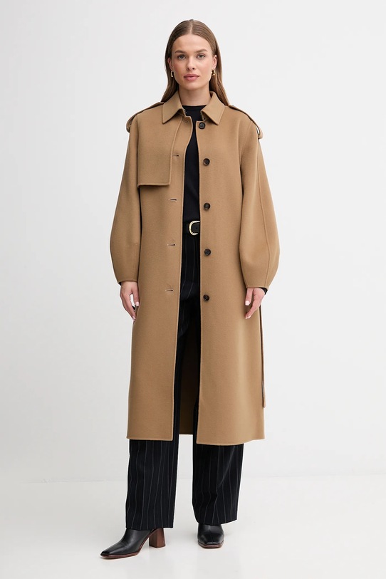 Vlnený kabát MACKAGE CEYLA hnedá AW25