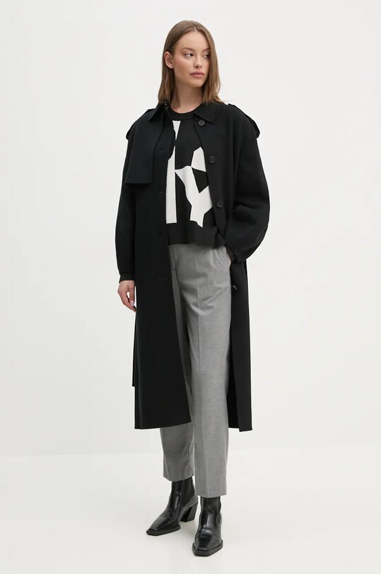 MACKAGE palton de lana CEYLA negru AW24