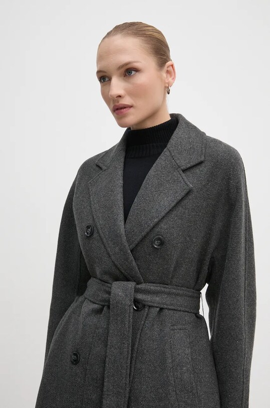 Пальто с примесью шерсти OUI 89833 серый AW24
