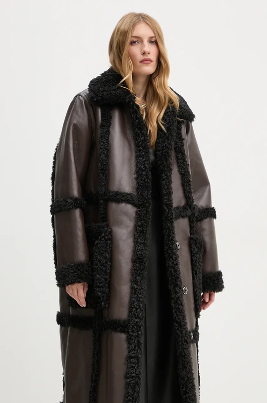 Παλτό Stand Studio Patrice Coat 61100.9010 καφέ AW24
