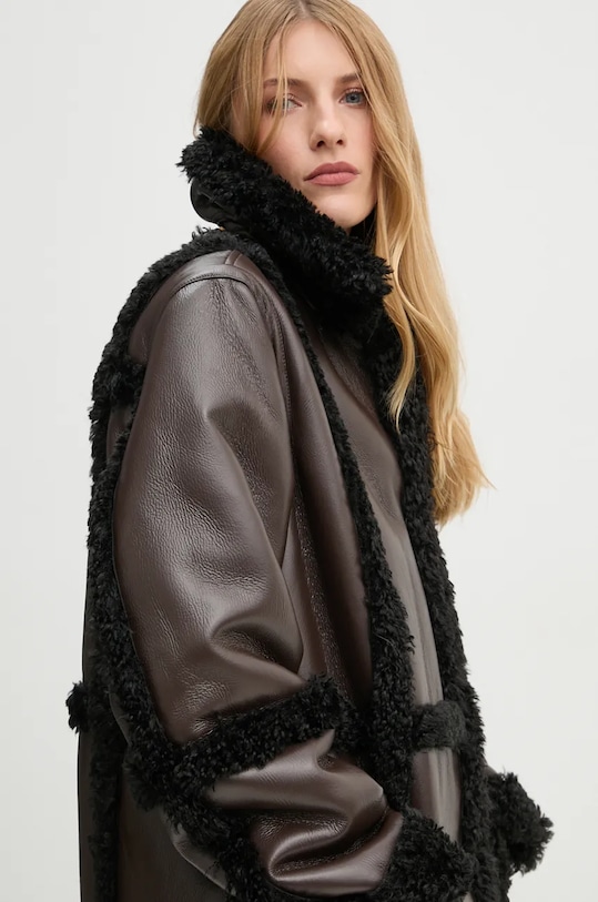 Παλτό Stand Studio Patrice Coat 61100.9010 καφέ