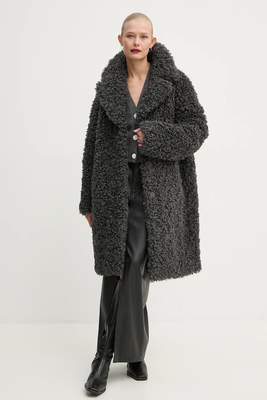 Пальто Stand Studio Camille Cocoon Coat без капюшона сірий 61137.9061
