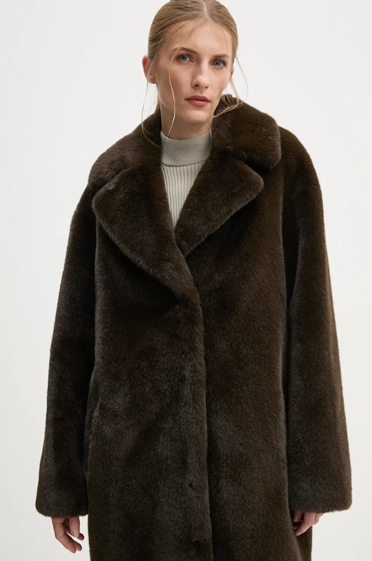 Παλτό Stand Studio Camille Cocoon Coat 61137.9070 καφέ