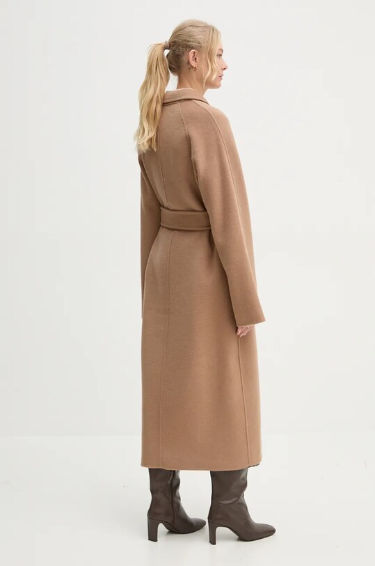 Вовняне пальто Stand Studio Claudine Long Coat 61218.8550 коричневий AW24