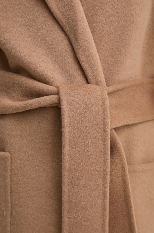 Вовняне пальто Stand Studio Claudine Long Coat 61218.8550 коричневий