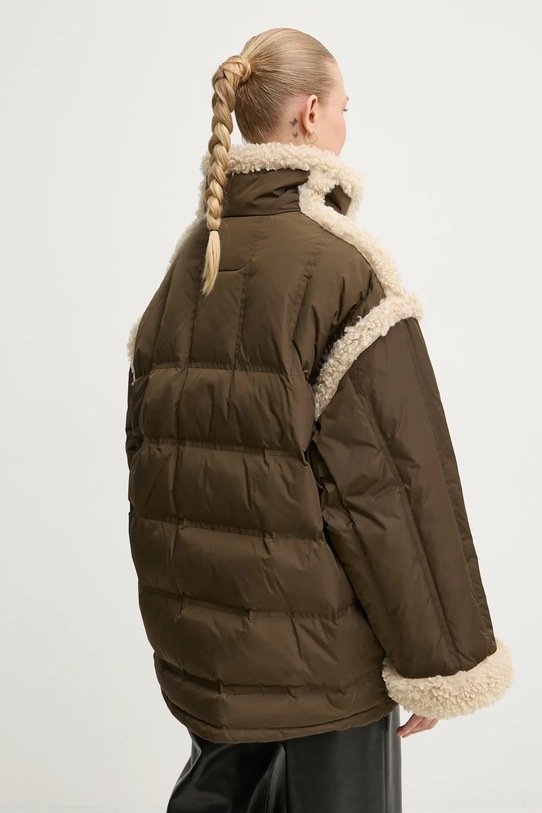 Péřová bunda Stand Studio Dorothy Coat 62033.8657 zelená AW24