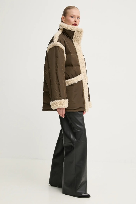 Péřová bunda Stand Studio Dorothy Coat zelená 62033.8657