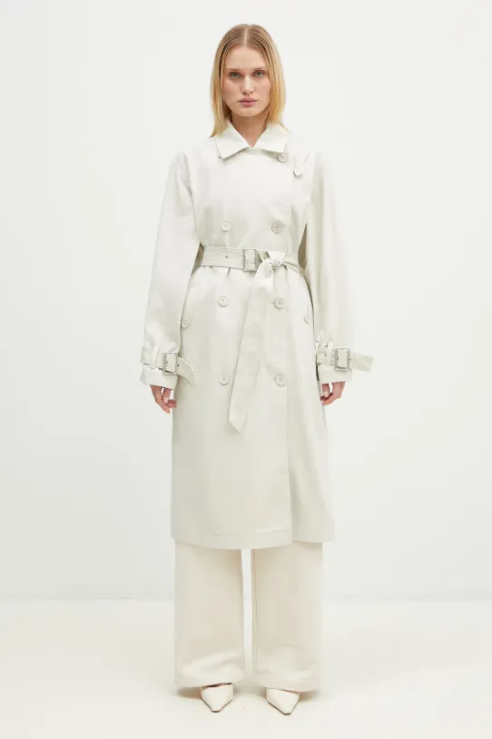 Lacoste cotton trench coat without beige BF4642