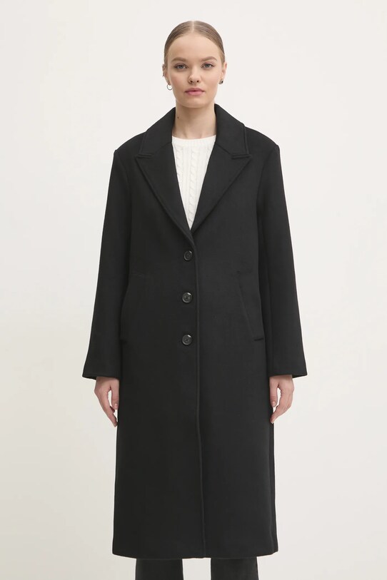 Abercrombie & Fitch palton de lana KI144.4240.900 negru AW24