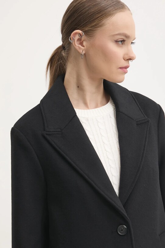 Abercrombie & Fitch gyapjúkabát fekete KI144.4240.900