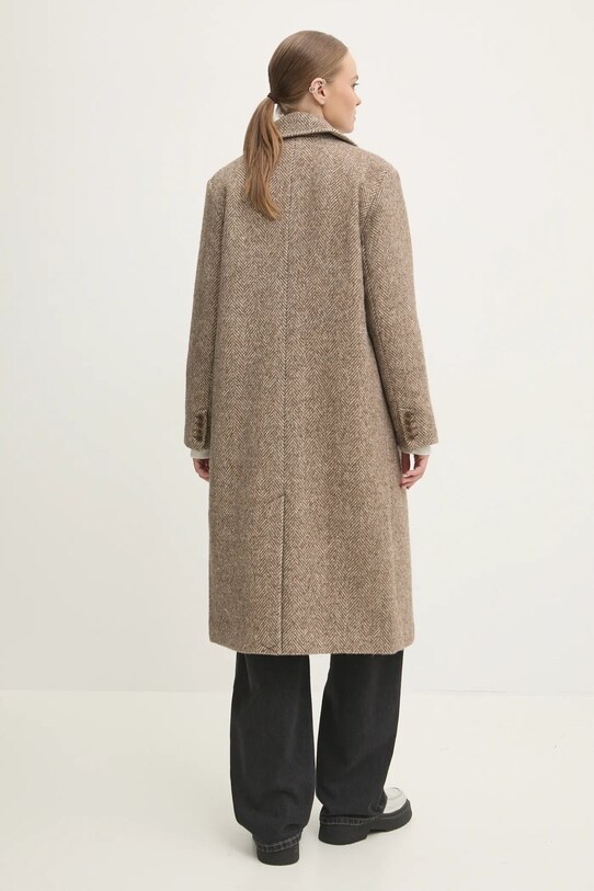Odzież Abercrombie & Fitch płaszcz wełniany KI144.4242.465 beżowy