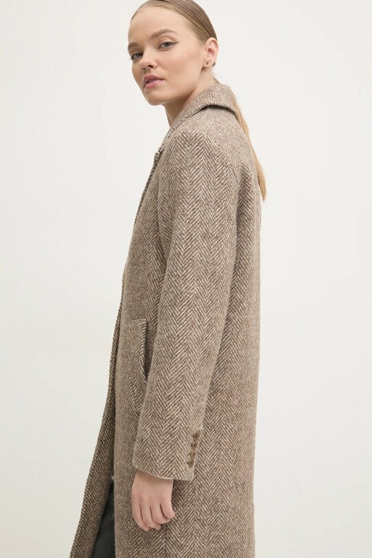 Abercrombie & Fitch płaszcz wełniany beżowy KI144.4242.465