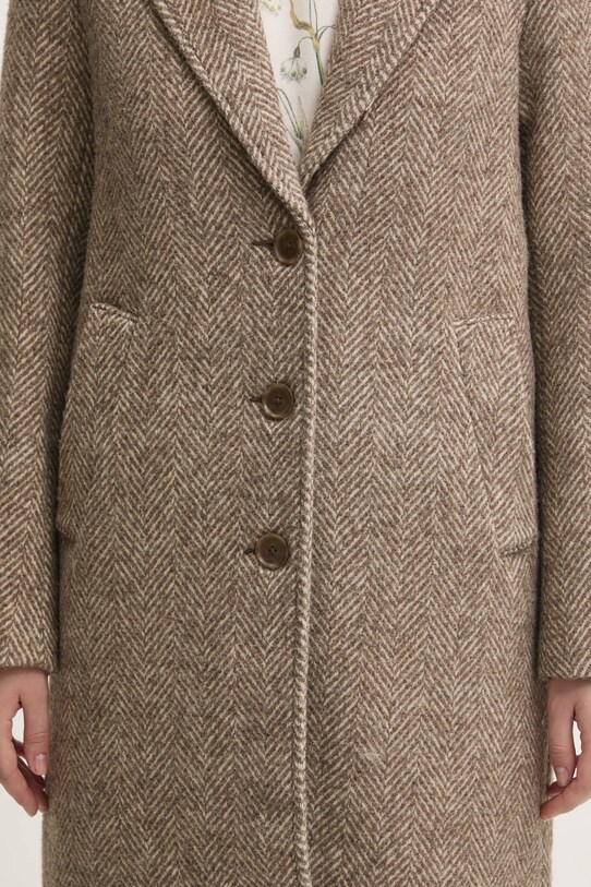 Abercrombie & Fitch płaszcz wełniany KI144.4242.465 beżowy